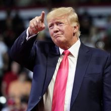 D. Trumpas grįš į Vašingtoną pirmąkart nuo tada, kai paliko Baltuosius rūmus