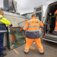 Ukrainą pasiekė pirma stiklo siunta iš Vilniaus