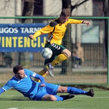 Lietuvos jaunimo futbolo rinktinė nugalėjo Kauno „Stumbrą“