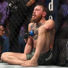 Brangiausioje UFC kovoje Ch. Nurmagomedovas prismaugė C. McGregorą ir sukėlė skandalą