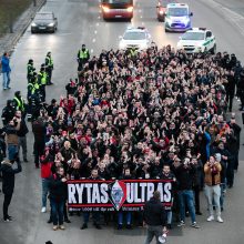 Skaitytojai: „Ryto“ sirgaliai mitinguoja Kaune 