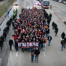 Skaitytojai: „Ryto“ sirgaliai mitinguoja Kaune 