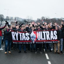 Skaitytojai: „Ryto“ sirgaliai mitinguoja Kaune 