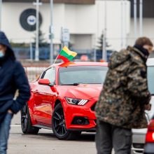 Kovo 11-osios tautininkų eitynes pakeitė „važiuotynės“: Vilniuje susirinko apie 200 automobilių