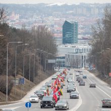 Kovo 11-osios tautininkų eitynes pakeitė „važiuotynės“: Vilniuje susirinko apie 200 automobilių