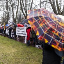 Protestuotojai reikalavo atšaukti Trakų rajono švietimo įstaigų pertvarką