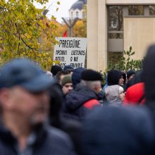 Tūkstantinis mitingas dėl NT mokesčio: uždaromas vienas iš Seimo įėjimų