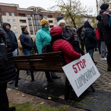 Tūkstantinis mitingas dėl NT mokesčio: uždaromas vienas iš Seimo įėjimų