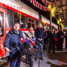 Iš sostinės išvyko pirmasis atnaujinto maršruto Vilnius–Ryga keleivinis traukinys