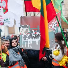 Po K. Navicko pasisakymo žemdirbiai ėmė skanduoti: „Gėda! Gėda!“