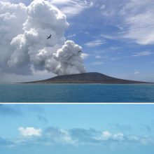 NASA: ugnikalnio išsiveržimo Tongoje jėga buvo kelis šimtus stipresnė nei sprogimo Hirošimoje
