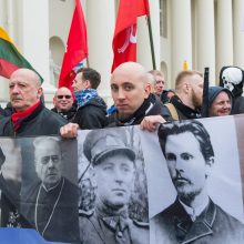 Keli šimtai žmonių žygiavo tautininkų eitynėse: reikalavo apriboti KT galias 