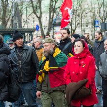 Keli šimtai žmonių žygiavo tautininkų eitynėse: reikalavo apriboti KT galias 