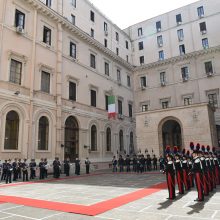 V. Rupšys su Italijos kolega sutarė tęsti diskusijas dėl įsitraukimo į rotacinę oro gynybą