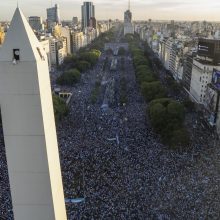 Milijonai Argentinos gyventojų laukia L. Messi ir pasaulio čempionato nugalėtojų