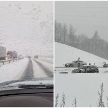 Gausus sniegas sukaustė Kauno gatves