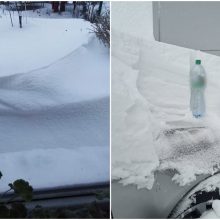 Kai kur Lietuvoje sniego danga – beveik 40 centimetrų 