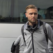 Lietuvos futbolo rinktinė atvyko į Ukrainą: bandys pasiekti išsvajotą pergalę