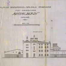 Verslas: AB „Engelman“ bravoro atstatymo projektas. Technikas M. Cukermanas. 1922 m. gruodžio 22 d. 