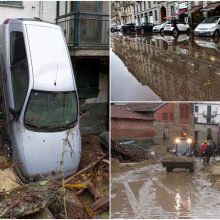 Nors pietuose svilina karščiai, šiaurinę Italiją skalauja audros