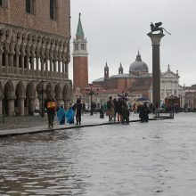 Venecija įtampoje: ruošiamasi dar vienai potvynio bangai 