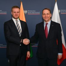 Su Lenkijos kolega susitikęs G. Landsbergis ragina labiau spausti Rusiją ir Baltarusiją