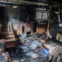 Per gaisrą Kelmėje žuvo namo šeimininkas