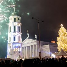 Vilnius į Naujuosius žengė su įspūdingu lazerių šou