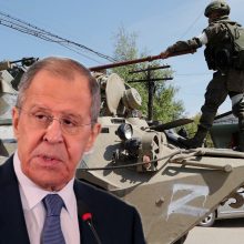 S. Lavrovas: Rusija nesiekia užbaigti karo Ukrainoje iki gegužės 9-osios