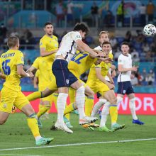 Ukrainiečius sutriuškinę anglai – „Euro 2020“ pusfinalyje