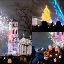 Vilnius į Naujuosius žengė su įspūdingu lazerių šou