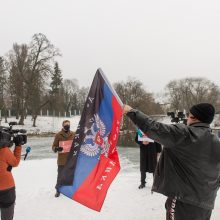 Po A. Navalno sulaikymo – piketas prie Rusijos ambasados Vilniuje 