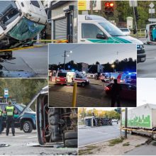 Aiškėja didžiulės ryto avarijos aplinkybės: sunkvežimis tėškėsi į žmonių pilną mikroautobusą