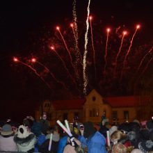 Palangoje įžiebta žaliaskarė: teprasideda spindinčios Kalėdos