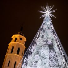 Įžiebta pagrindinė sostinės Kalėdų eglė