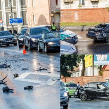 Avarijos Senamiestyje liudininkai: „Mercedes-Benz“ atskriejo dideliu greičiu