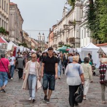 Senamiestyje pasklido rudens ir amatininkų gėrybės