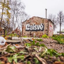 Nuo buvusio kino teatro nužengė žodis „Laisvė“