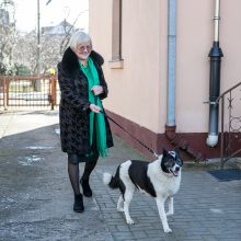 Drausmingos: vos paėmus šeimininkei pavadėlį į rankas, Lora džiugiai sutinka šį tvirtą pasivaikščiojimo pažadą.