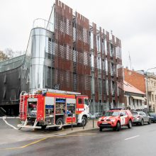 Neeilinis gaisras pačiame Kauno centre: ką užfiksavo vaizdo kameros