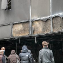 Neeilinis gaisras pačiame Kauno centre: ką užfiksavo vaizdo kameros