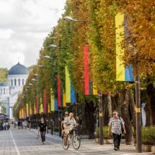 Kauno dėmesys Ukrainai: Laisvės alėjoje iškabintos vėliavos, bus ir meninė instaliacija