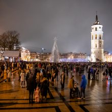 Įžiebta pagrindinė sostinės Kalėdų eglė