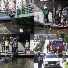 Iš Dangės upės ištrauktas nuskendusio JAV kario automobilis