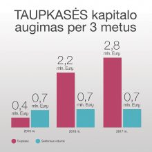 Kapitalo grafikas: unija stabiliai augino savo kapitalą.