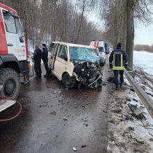 Šiurpi mikroautobusų kaktomuša pakaunėje: yra žuvusių ir sužeistų