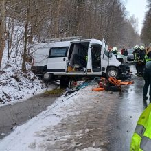 Šiurpi mikroautobusų kaktomuša pakaunėje: yra žuvusių ir sužeistų