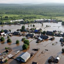 Sibire didelis potvynis pareikalavo mažiausiai penkių žmonių gyvybių