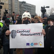 Maskvoje vilnija A. Navalno šalininkų protestai: tarp sulaikytųjų – Kremliaus kritiko žmona