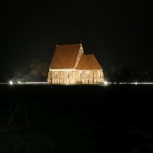 Atskleidė, kaip Zapyškio bažnyčia atrodys naktį